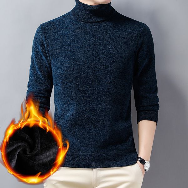 winter men's chenille sweater high neck plush korean casual solid color warm thickened knitted bottom shirt, Black
winter men's chenille sweater high neck plush korean casual solid color warm thickened knitted bottom shirt, Black