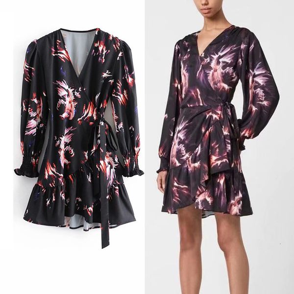 dresses floral print mini women long sleeve v neck lace up party es woman fashion vintage wrap vestido, Black;gray
dresses floral print mini women long sleeve v neck lace up party es woman fashion vintage wrap vestido, Black;gray