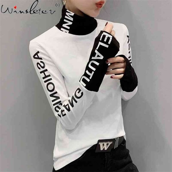 fall winter european clothes tshirt chic patchwork letter thick broshed long sleeve brushed cotton new tees t00514a 210406, White
fall winter european clothes tshirt chic patchwork letter thick broshed long sleeve brushed cotton new tees t00514a 210406, White