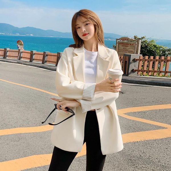 women's suits & blazers women chic office lady elegant double breasted blazer vintage coat notched collar long sleeve female outerwear, White;black
women's suits & blazers women chic office lady elegant double breasted blazer vintage coat notched collar long sleeve female outerwear, White;black