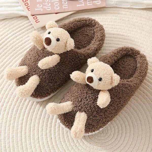 women plush slippers winter warm cartoon bear soft thick soled shoes men couples home indoor bedroom slip on ladies fur slides, Black
women plush slippers winter warm cartoon bear soft thick soled shoes men couples home indoor bedroom slip on ladies fur slides, Black