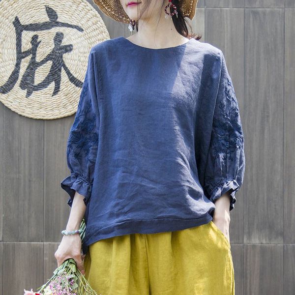 dress f. summer woman tshirt plus size enlargement vintage embroidered sleeve femme t-shirt cotton linen the neck tshirts hxj16, Black;gray
dress f. summer woman tshirt plus size enlargement vintage embroidered sleeve femme t-shirt cotton linen the neck tshirts hxj16, Black;gray