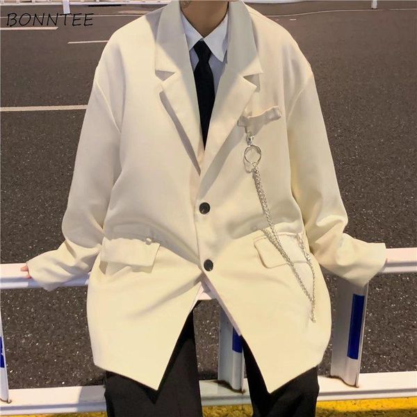 men's suits & blazers chains design men high street kpop students casual fashion outerwear korean style loose oversize personality for, White;black
men's suits & blazers chains design men high street kpop students casual fashion outerwear korean style loose oversize personality for, White;black