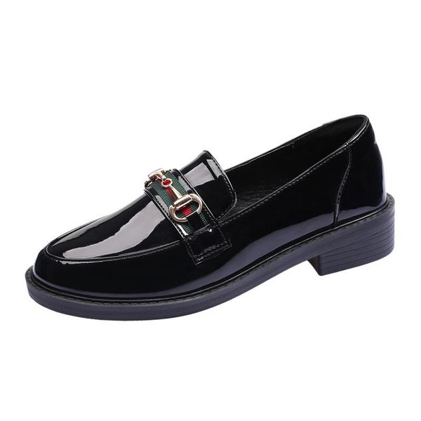 dress shoes 2021 europe british female fashion simple chunky-heel thin soft leather bright ribbon buckle, Black
dress shoes 2021 europe british female fashion simple chunky-heel thin soft leather bright ribbon buckle, Black