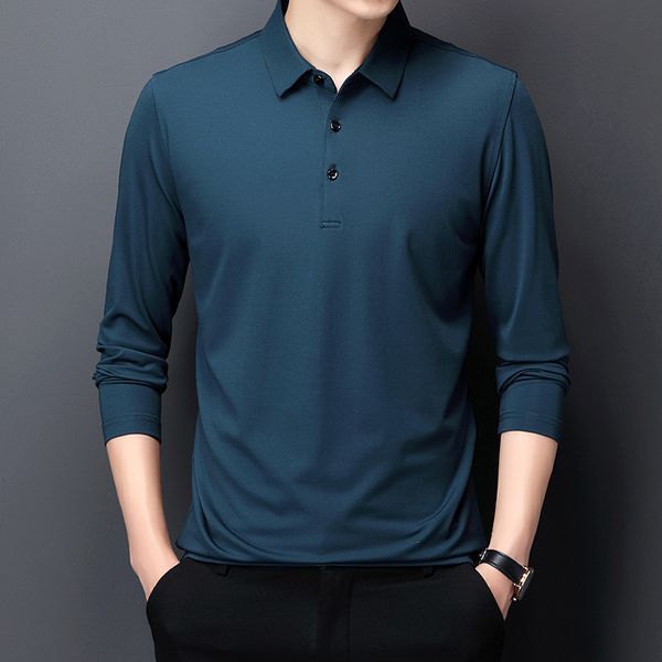 long sleeve t-shirt 2021 autumn thin lapel casual solid color middle-aged dad men's polo shirt, Black
long sleeve t-shirt 2021 autumn thin lapel casual solid color middle-aged dad men's polo shirt, Black
