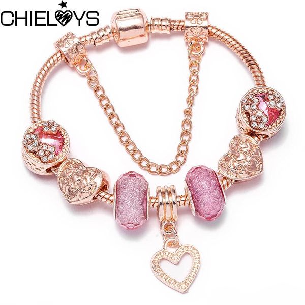 charm bracelets chieloys vintage crystal heart beads brand charms for women wedding bangle bracelet femme fashion jewelry gifts, Golden;silver
charm bracelets chieloys vintage crystal heart beads brand charms for women wedding bangle bracelet femme fashion jewelry gifts, Golden;silver