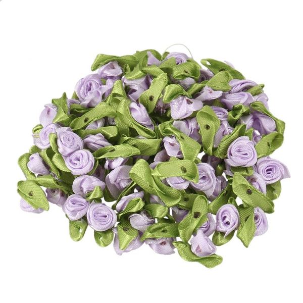 decorative flowers & wreaths 100 pcs mini satin ribbon rose flower leaf wedding decor appliques sewing diy color:purple
decorative flowers & wreaths 100 pcs mini satin ribbon rose flower leaf wedding decor appliques sewing diy color:purple