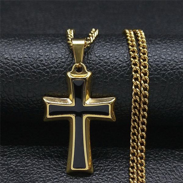 pendant necklaces 2021 cross stainless steel long necklace for women/men black gold color chain jewelry collier homme nxh111s05, Silver
pendant necklaces 2021 cross stainless steel long necklace for women/men black gold color chain jewelry collier homme nxh111s05, Silver