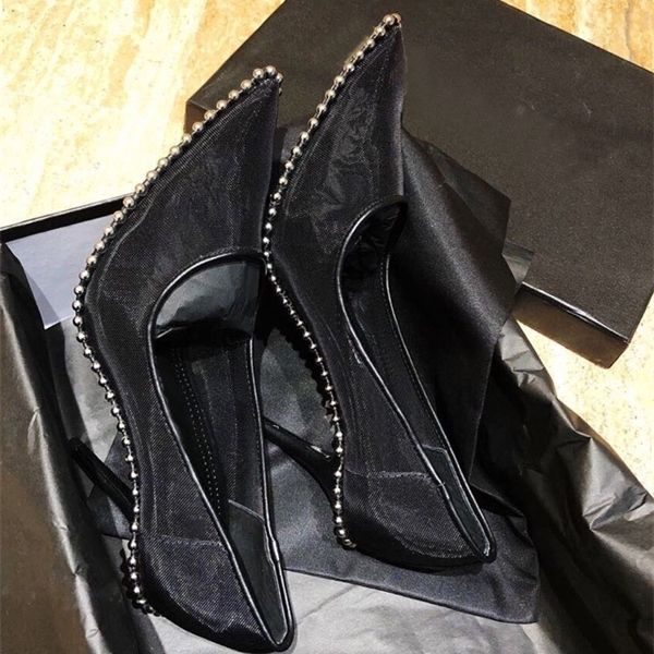 official website 70% off outlet spring new pointed super high heel thin transparent gauze women's shoes fashion steel ball beaded singl, Black
official website 70% off outlet spring new pointed super high heel thin transparent gauze women's shoes fashion steel ball beaded singl, Black