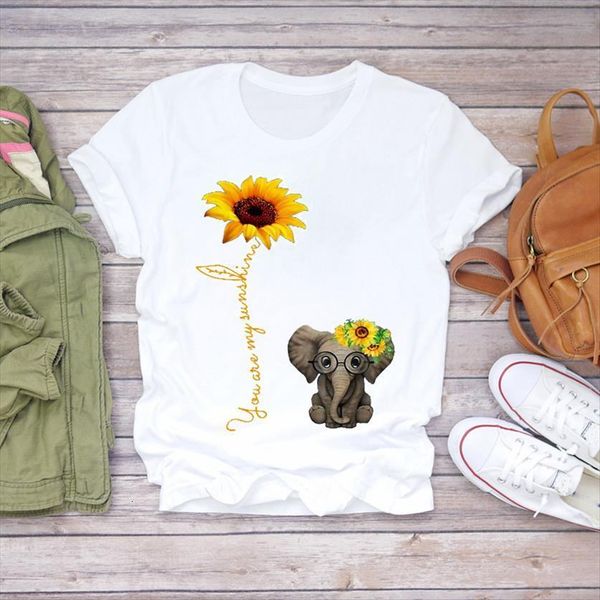 cartoon kawaii elephant flower animal women 90s print womens graphic ladies female tee, White
cartoon kawaii elephant flower animal women 90s print womens graphic ladies female tee, White