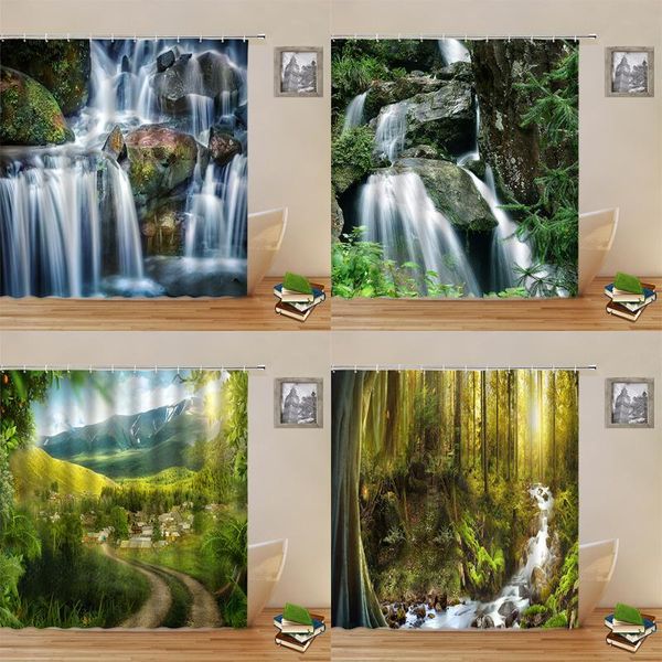 waterfall scenery shower curtains sets virgin forest plant tree natural landscape pattern bathroom polyester hanging decor
waterfall scenery shower curtains sets virgin forest plant tree natural landscape pattern bathroom polyester hanging decor