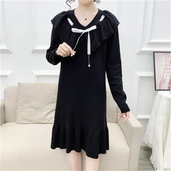 casual dresses autumn knit sweater dress 2021 women v-neck long sleeve solid straight mid-calf women's clothing, Black;gray
casual dresses autumn knit sweater dress 2021 women v-neck long sleeve solid straight mid-calf women's clothing, Black;gray