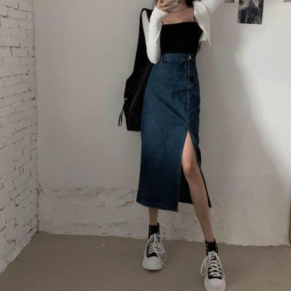 skirts autumn& winter high waist slimming simple plus size casual wild split ends women a-line denim long skirt, Black
skirts autumn& winter high waist slimming simple plus size casual wild split ends women a-line denim long skirt, Black