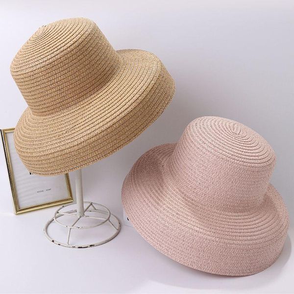 wide brim hats 2021 womens vintage hepburn straw sun hat bell shaped vacation beach cap summer solid color uv protection travel caps, Blue;gray
wide brim hats 2021 womens vintage hepburn straw sun hat bell shaped vacation beach cap summer solid color uv protection travel caps, Blue;gray