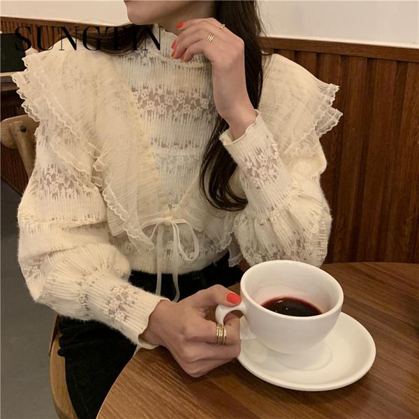 women's blouses & shirts sungtin ruffles women vintage slim lace blouse lady sweet up plaid shirt elegant female cute hollow out kawai, White
women's blouses & shirts sungtin ruffles women vintage slim lace blouse lady sweet up plaid shirt elegant female cute hollow out kawai, White