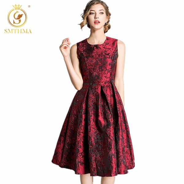 est designer runway chic dress women's sleeveless retro jacquard summer dresses vestidos 210520, Black;gray
est designer runway chic dress women's sleeveless retro jacquard summer dresses vestidos 210520, Black;gray