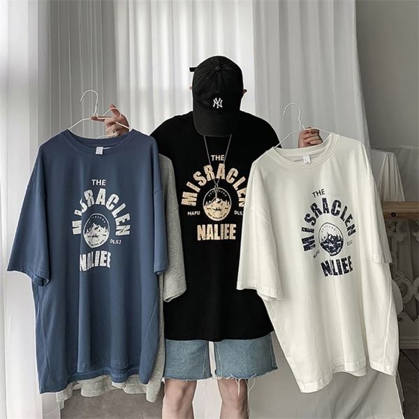 young nili bf shop street hip hop trendy shop short sleeve t-shirt versatile in summer, White;black
young nili bf shop street hip hop trendy shop short sleeve t-shirt versatile in summer, White;black