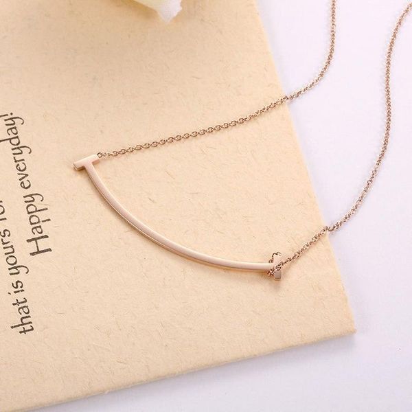 chokers 2021 rose gold titanium steel necklace women simple smile clavicle chains jewelry for, Golden;silver
chokers 2021 rose gold titanium steel necklace women simple smile clavicle chains jewelry for, Golden;silver