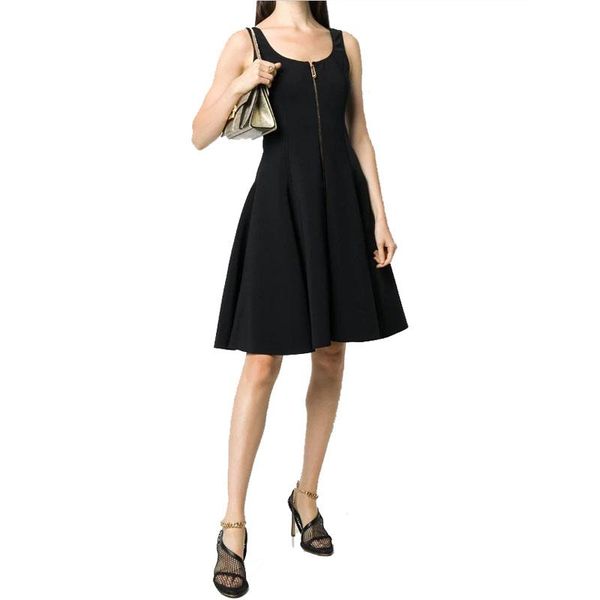 casual dresses summer 2021 women sundress u-neck sleeveless front zipper pleated female black high waist chic vestidos, Black;gray
casual dresses summer 2021 women sundress u-neck sleeveless front zipper pleated female black high waist chic vestidos, Black;gray