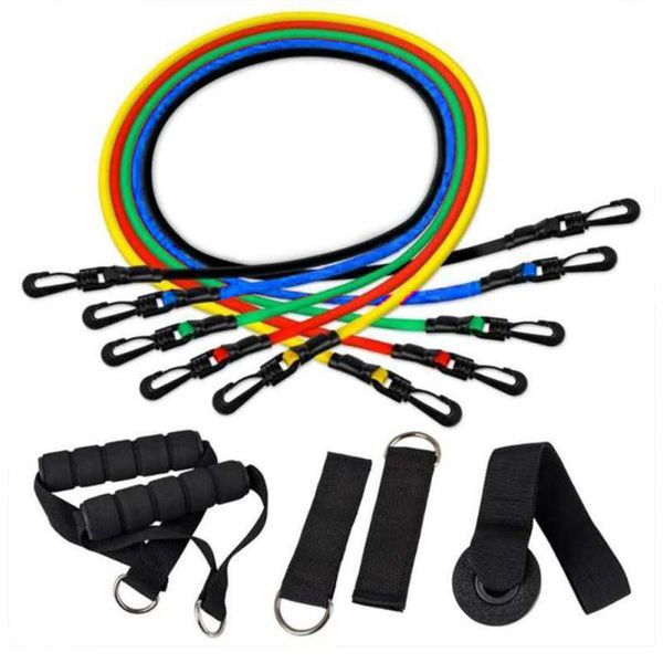 resistance bands 11pcs/set tpe pull rope colorful handle exercise body training workout yoga fitness equipment
resistance bands 11pcs/set tpe pull rope colorful handle exercise body training workout yoga fitness equipment