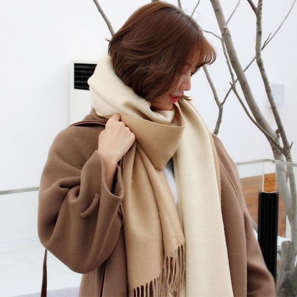 scarves style in winter2021super soft double side cashmere imitation women's scarf wearing korean fashion tassel thickened warm shawl, Blue;gray
scarves style in winter2021super soft double side cashmere imitation women's scarf wearing korean fashion tassel thickened warm shawl, Blue;gray