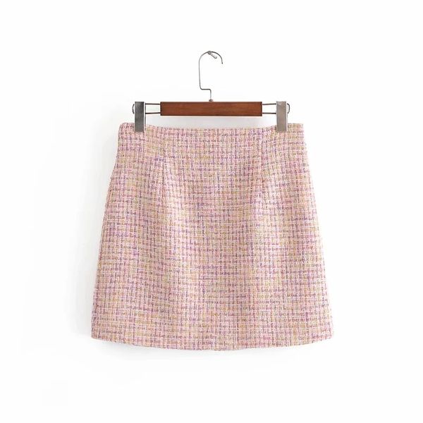 vintage sweet sequined plaid tweed mini skirt women fashion back zipper high waist skirts for girls chic faldas mujer 210520, Black
vintage sweet sequined plaid tweed mini skirt women fashion back zipper high waist skirts for girls chic faldas mujer 210520, Black