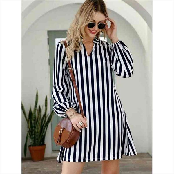 autumn stripe print loose and plus size mini dresses v-neck long sleeve fashion ladies ol office casual streetwear, Black;gray
autumn stripe print loose and plus size mini dresses v-neck long sleeve fashion ladies ol office casual streetwear, Black;gray