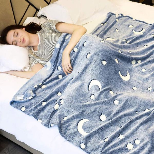 blankets 100*150cm magic glow in the dark blanket plush home textile star moon luminous christmas birthday valentine gift
blankets 100*150cm magic glow in the dark blanket plush home textile star moon luminous christmas birthday valentine gift