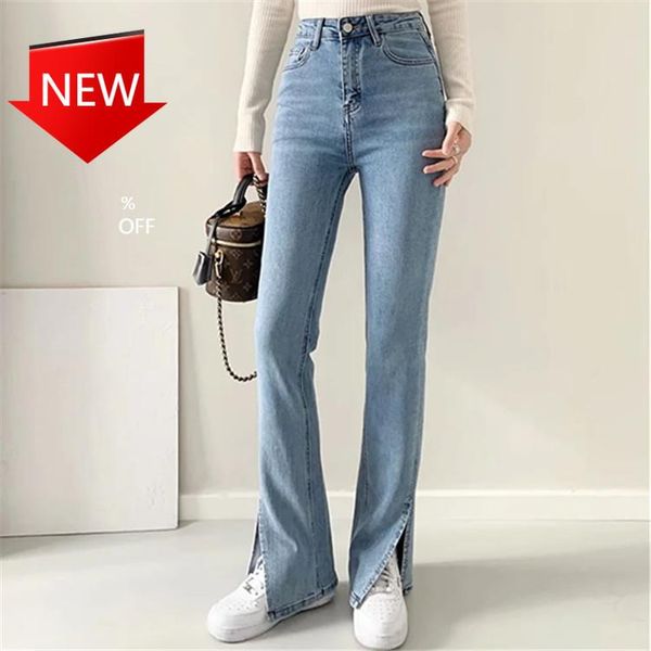 women's jeans 2021 spring korean style high waist straight slimming mop denim trousers side slit for women, Blue
women's jeans 2021 spring korean style high waist straight slimming mop denim trousers side slit for women, Blue