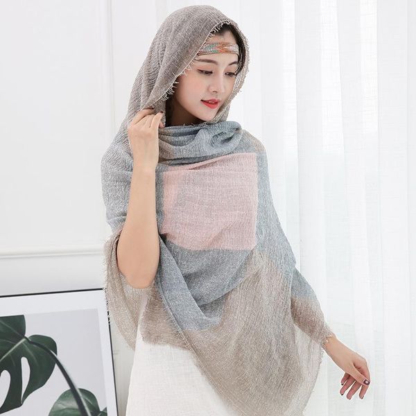europe autumn and winter crumpled colored cotton linen scarf stitching color sunscreen shawl headkerchief bandanas
europe autumn and winter crumpled colored cotton linen scarf stitching color sunscreen shawl headkerchief bandanas