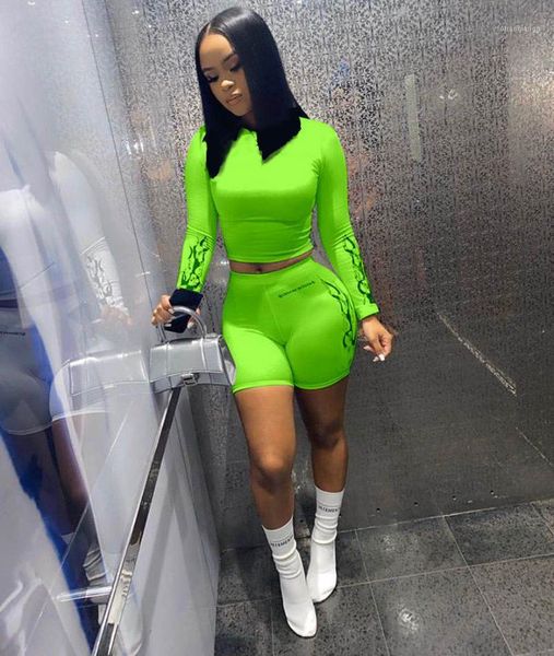 neon green/black/orange biker shorts set long sleeve print crop short sets for women wholesale joggers matching women's tracksuits, Gray
neon green/black/orange biker shorts set long sleeve print crop short sets for women wholesale joggers matching women's tracksuits, Gray