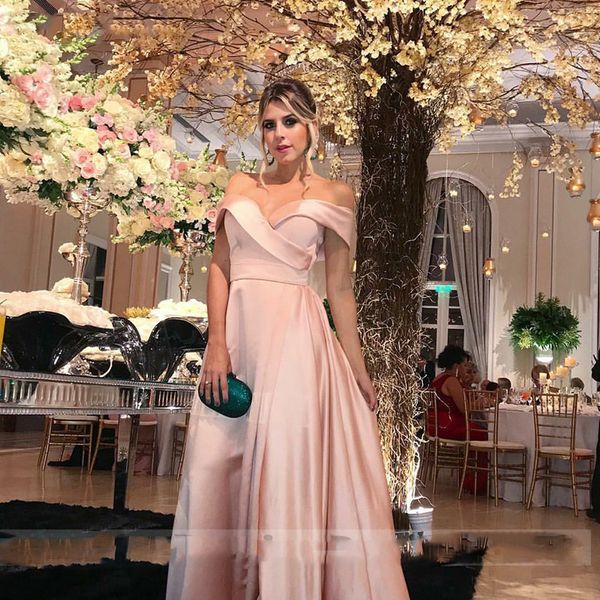 nude pink off the shoulder prom dresses a line elastic party dress high side split backless long evening gowns, Black
nude pink off the shoulder prom dresses a line elastic party dress high side split backless long evening gowns, Black