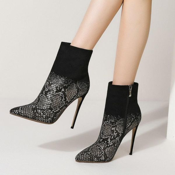 boots 2021 thin high heel ankle women fashion zipper mixed colors short female pointed toe autumn winter shoes woman, Black
boots 2021 thin high heel ankle women fashion zipper mixed colors short female pointed toe autumn winter shoes woman, Black