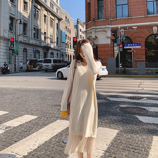 women maxi loose sweater long autumn knitting party dresses plus size woman dress, Black;gray
women maxi loose sweater long autumn knitting party dresses plus size woman dress, Black;gray