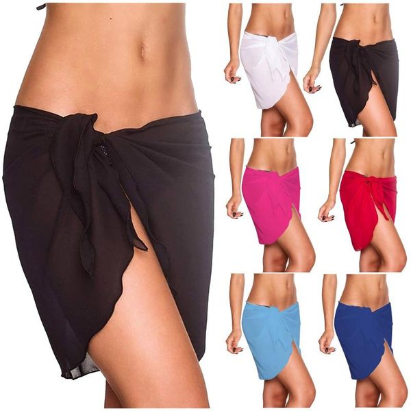 women's swimwear women beach bikini cover up solid pareo chiffon wrap skirt sarong scarf beachwear bathing suit bather swimsuits, White;black
women's swimwear women beach bikini cover up solid pareo chiffon wrap skirt sarong scarf beachwear bathing suit bather swimsuits, White;black