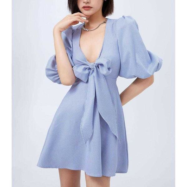 getspring women dress puff sleeve v-neck bandage cotton shirt dresses bow vintage short stripe clothes 210601, Black;gray
getspring women dress puff sleeve v-neck bandage cotton shirt dresses bow vintage short stripe clothes 210601, Black;gray