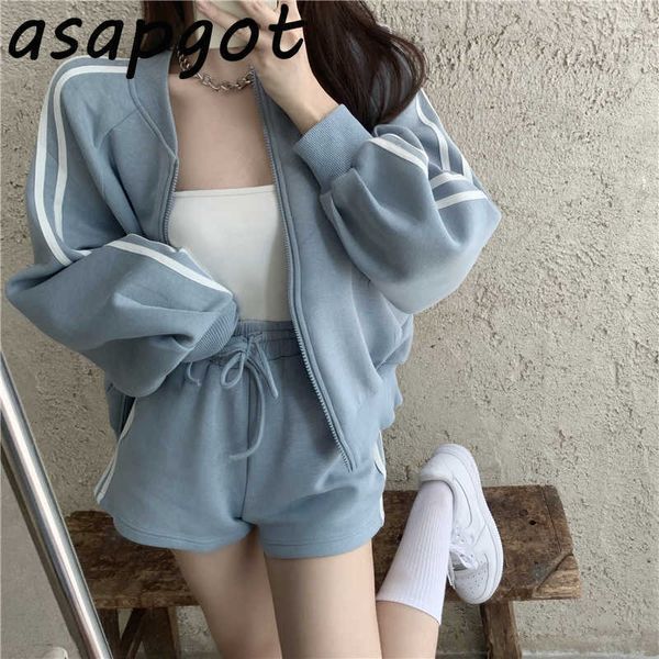 cotton blue striped hoodies puff sleeve zipper sweatshirts coat loose casual autumn drawstring high waist wide leg shorts wild 210610, White
cotton blue striped hoodies puff sleeve zipper sweatshirts coat loose casual autumn drawstring high waist wide leg shorts wild 210610, White