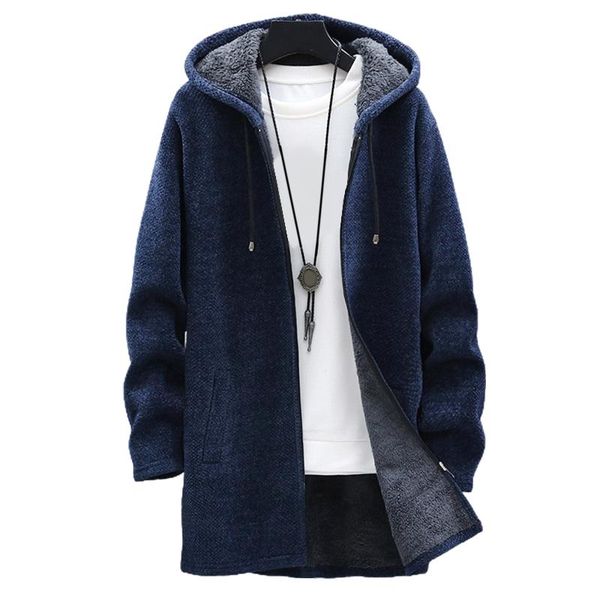 men's wool & blends fashion long sleeve hooded fleece coat zipper warm sweater jacket knitted cardigan male coats autumn winter 2021, Black
men's wool & blends fashion long sleeve hooded fleece coat zipper warm sweater jacket knitted cardigan male coats autumn winter 2021, Black