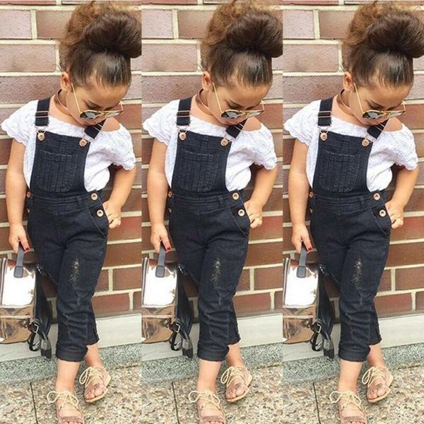 clothing sets toddler kid baby girls lace bib pants jeans 2pcs outfits summer clothes for children kids, White
clothing sets toddler kid baby girls lace bib pants jeans 2pcs outfits summer clothes for children kids, White