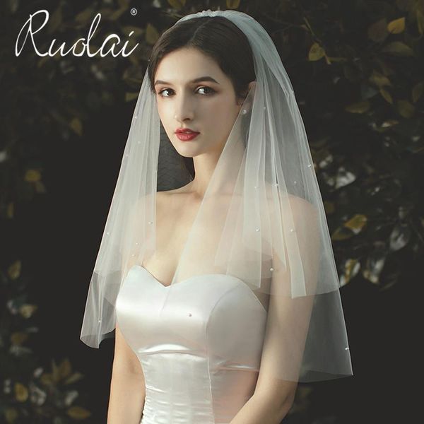 bridal veils in stock short wedding veil with pearls two layers tulle accessories velo de novia largo, Black
bridal veils in stock short wedding veil with pearls two layers tulle accessories velo de novia largo, Black