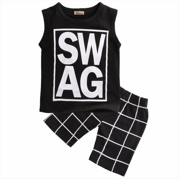 2pcs set toddler kids baby boy sleeveless o neck black letter t shirt casual pants trouser clothe outfit set, White
2pcs set toddler kids baby boy sleeveless o neck black letter t shirt casual pants trouser clothe outfit set, White