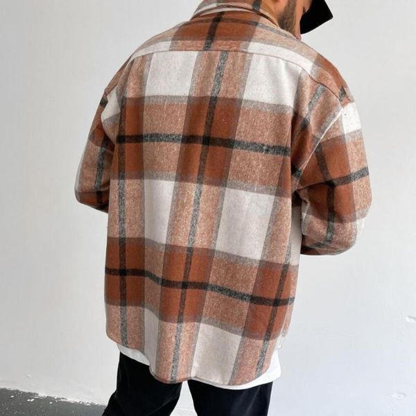 men's casual shirts oversized stylish autumn shirt turn-down collar men pockets for school, White;black
men's casual shirts oversized stylish autumn shirt turn-down collar men pockets for school, White;black
