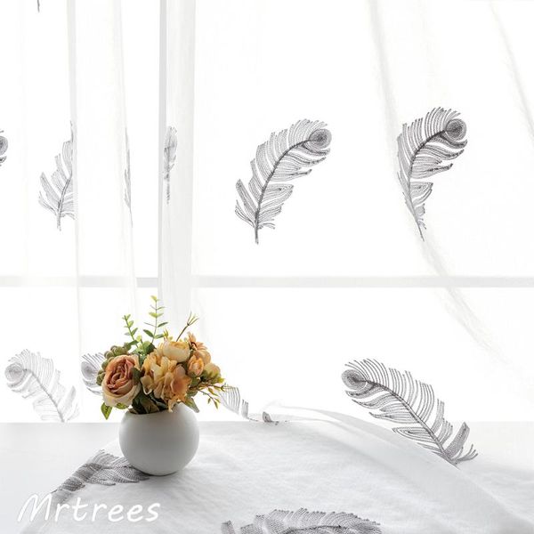 curtain & drapes gray feather embroidered tulle curtains for living room bedroom voile finished window custom panel
curtain & drapes gray feather embroidered tulle curtains for living room bedroom voile finished window custom panel
