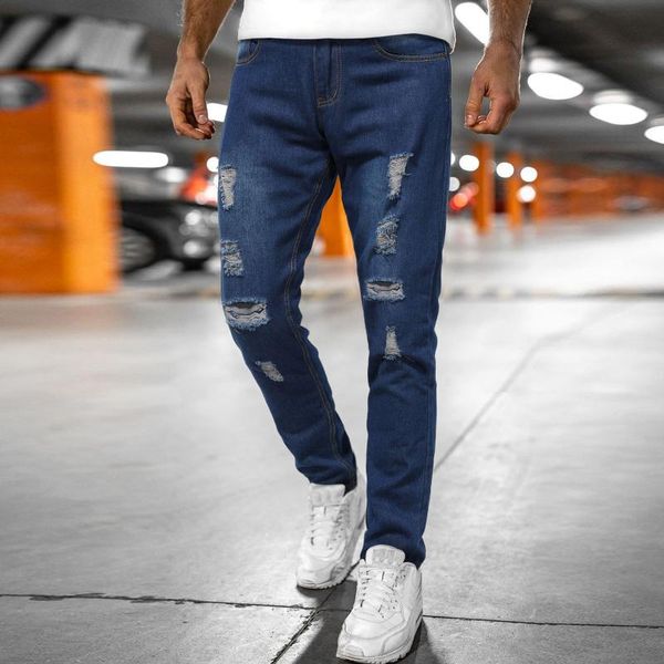 men's jeans mens casual fitness patchwork bodybuilding pocket skin full length sports pants, Blue
men's jeans mens casual fitness patchwork bodybuilding pocket skin full length sports pants, Blue