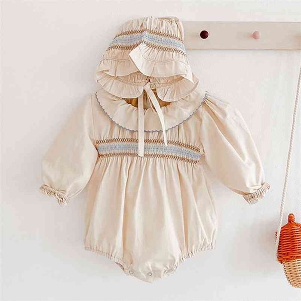 born girls jumpsuits clothes autumn baby lotus leaf collar rompers + hat knitted long sleeve children 210521, Blue
born girls jumpsuits clothes autumn baby lotus leaf collar rompers + hat knitted long sleeve children 210521, Blue