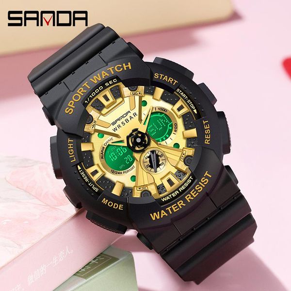 wristwatches luxury fashion electronic watch for women men dual time luminous sport wristwatch waterproof sanda watches 2021, Slivery;brown
wristwatches luxury fashion electronic watch for women men dual time luminous sport wristwatch waterproof sanda watches 2021, Slivery;brown
