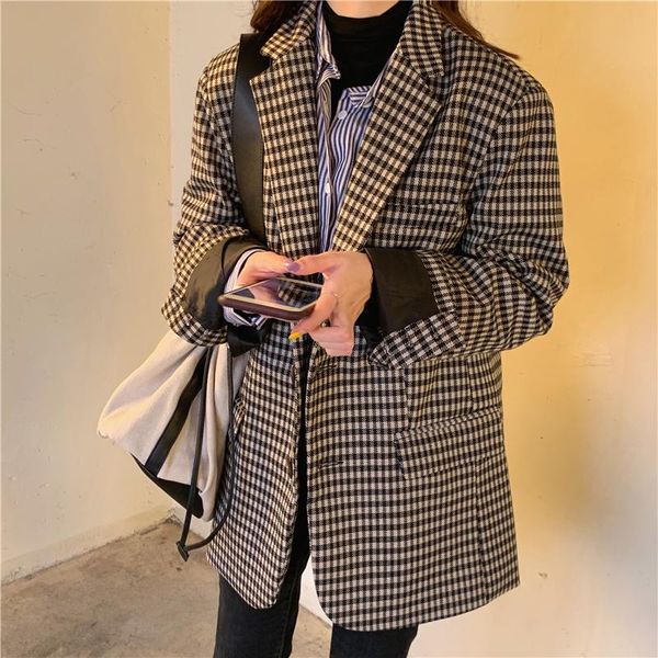 vintage double breasted office ladies plaid blazer long sleeve suit coat jacket women blazers female women's suits &, White;black
vintage double breasted office ladies plaid blazer long sleeve suit coat jacket women blazers female women's suits &, White;black