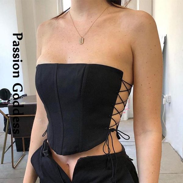 women's tanks & camis women side hollow out bandage strapless off shoulder backless tank elegant lady sleeveless bustier lingerie t, White
women's tanks & camis women side hollow out bandage strapless off shoulder backless tank elegant lady sleeveless bustier lingerie t, White