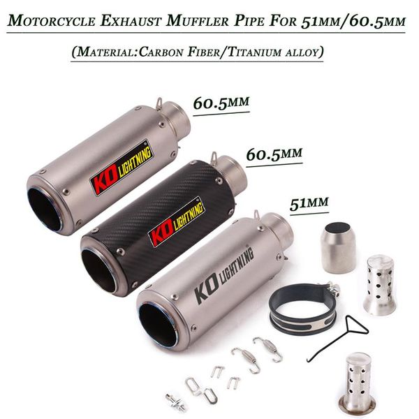 motorcycle exhaust system silp on for 51mm 60.5mm vent tubes refit tial muffler pipe with removable db killer
motorcycle exhaust system silp on for 51mm 60.5mm vent tubes refit tial muffler pipe with removable db killer