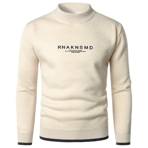 men's sweaters loose casual sweater men autumn/winter warm thickened monogrammed knitwear, White;black
men's sweaters loose casual sweater men autumn/winter warm thickened monogrammed knitwear, White;black